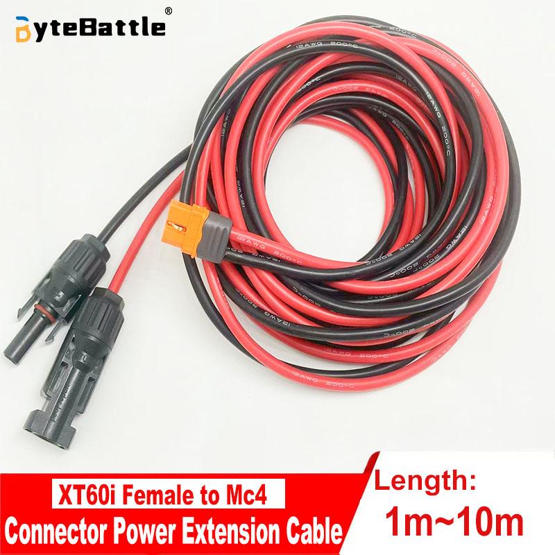 Solar Cable Mc4 Connector - สายเคเบิล Solar to XT60i-F ขนาด 12AWG