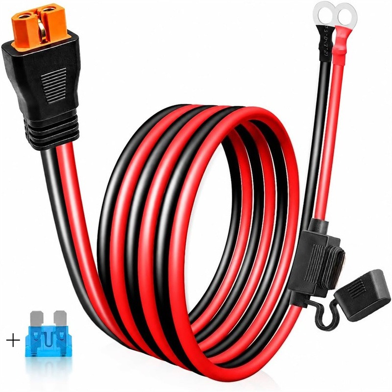 Solar Cable Mc4 Connector - สายชาร์จพลังงานแสงอาทิตย์ 12AWG หุ้มยาง พร้อมขั้วต่อ XT60/60i สำหรับเชื่อมต่อกับ