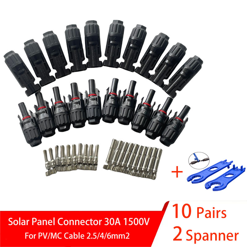 5/10 คู่ตัวเชื่อมต่อพลังงานแสง - Solar Cable Mc4 Connector บทวิจารณ์และราคา