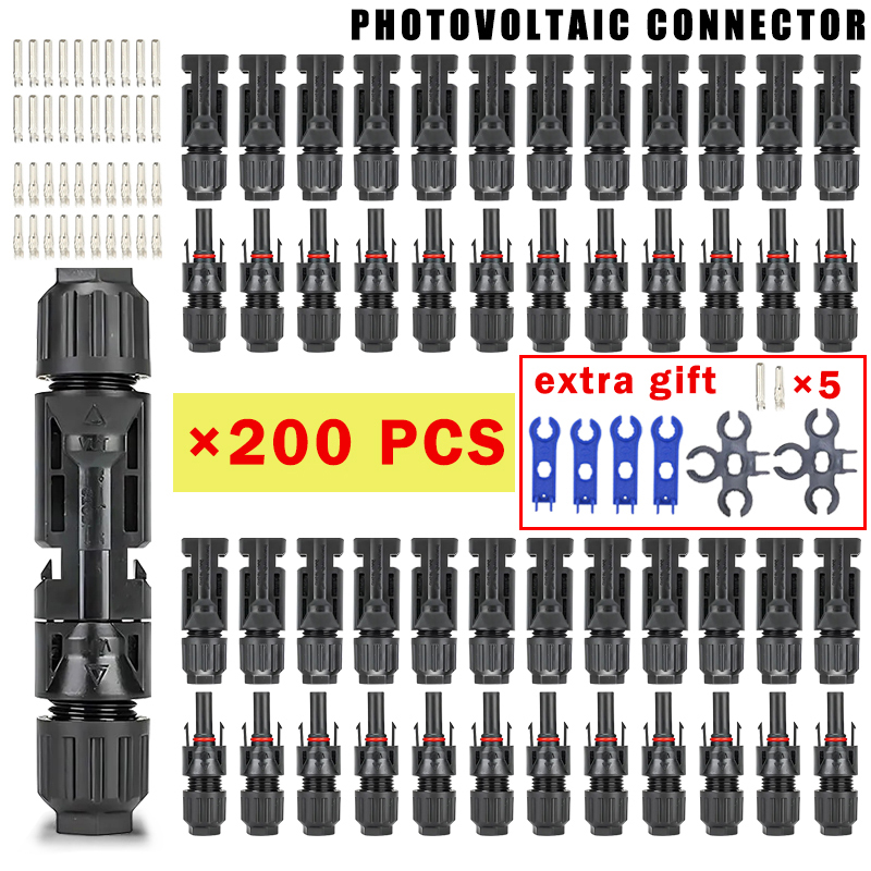 400/200/100/20 Pcs พลังงานแสงอ - Solar Cable Mc4 Connector บทวิจารณ์และราคา
