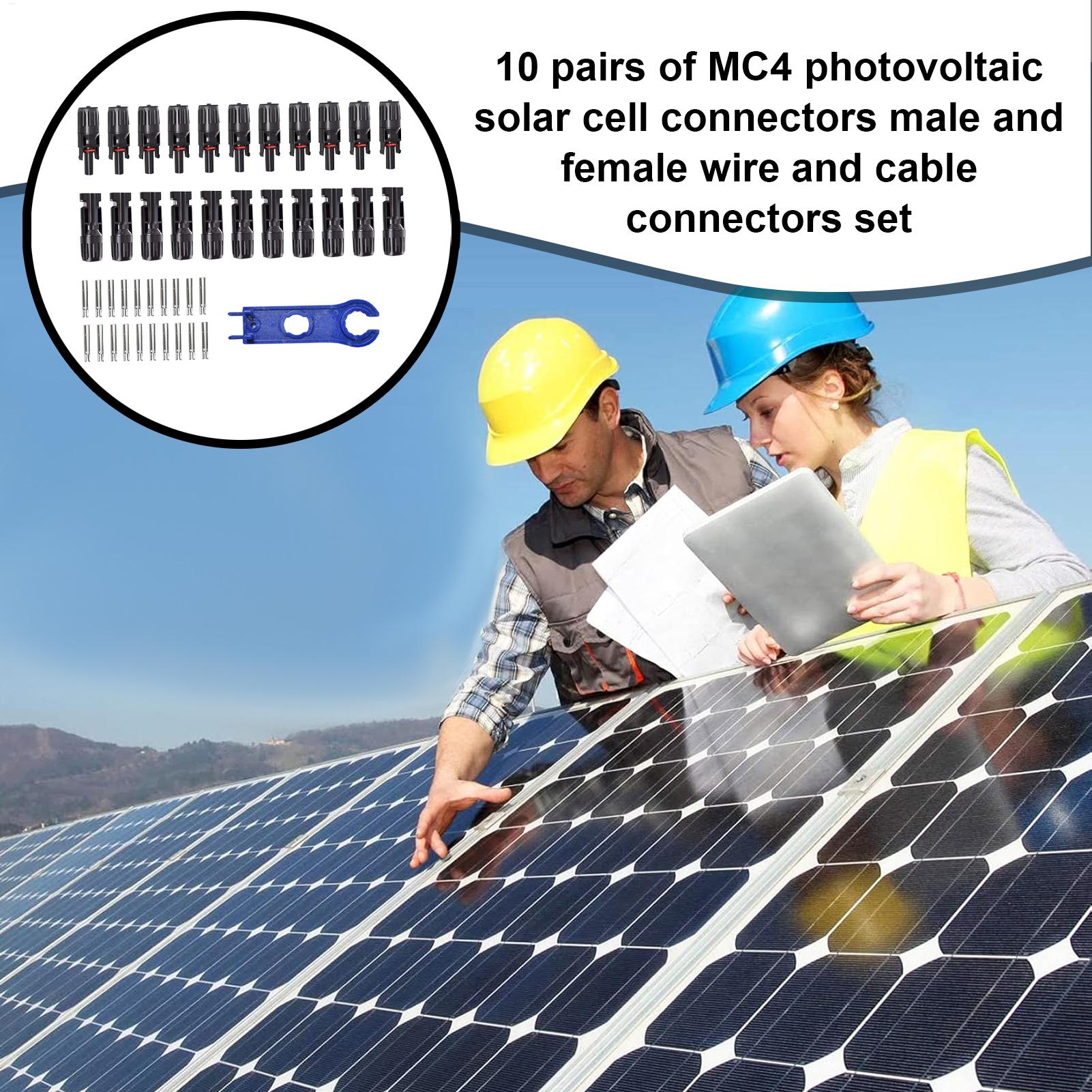 10 คู่ MC4 ขั้วต่อพลังงานแสงอา - Solar Cable Mc4 Connector บทวิจารณ์และราคา