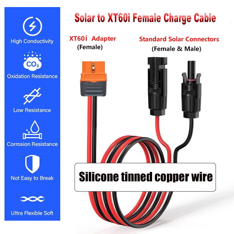 สายเคเบิล Solar to XT60i-F ขนา - Solar Cable Mc4 Connector บทวิจารณ์และราคา