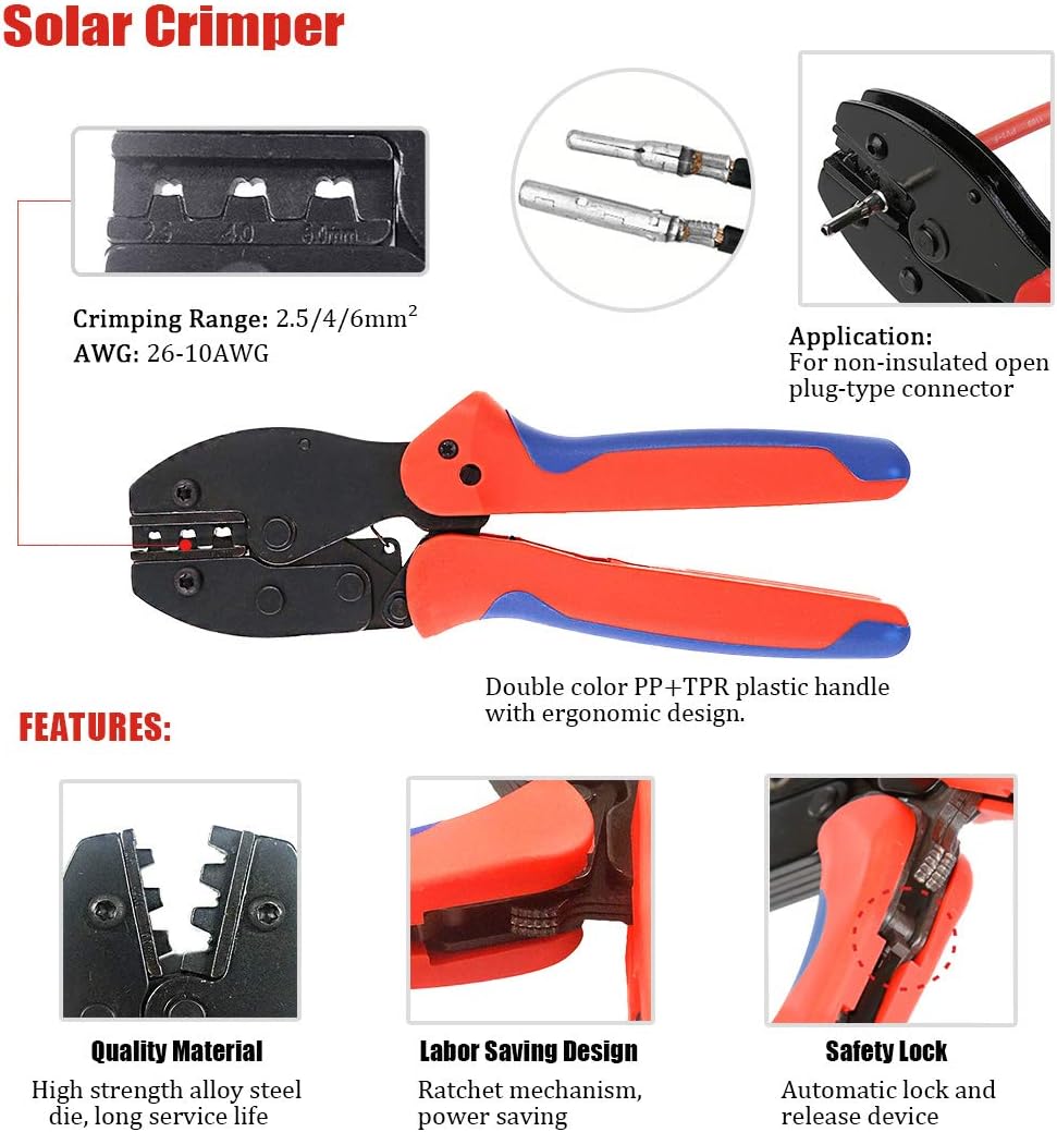 ชุดเครื่องมือย้ำสายแผงโซลาร์เซ - Solar Cable Mc4 Connector บทวิจารณ์และราคา